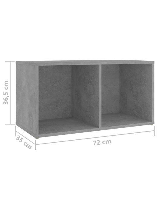 TV-tasot 2 kpl betoninharmaa 72x35x36,5 cm lastulevy