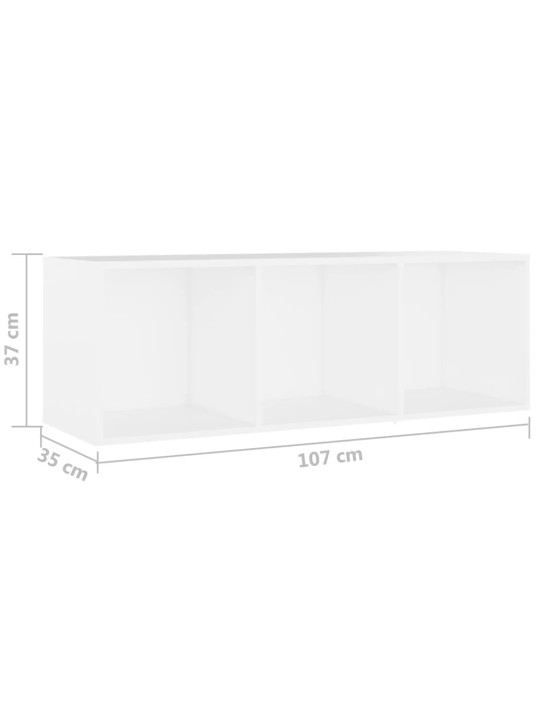 Tv-tasot 3 kpl valkoinen 107x35x37 cm lastulevy