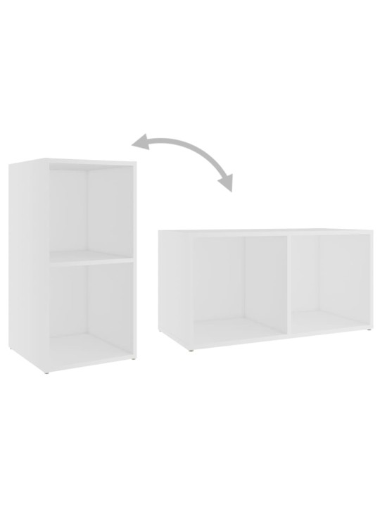 TV-tasot 4 kpl valkoinen 72x35x36,5 cm lastulevy