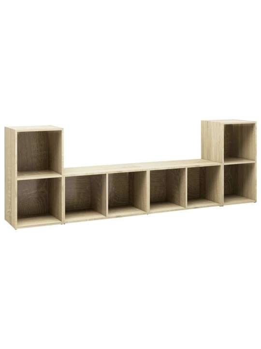 Tv-tasot 4 kpl sonoma-tammi 72x35x36,5 cm tekninen puu