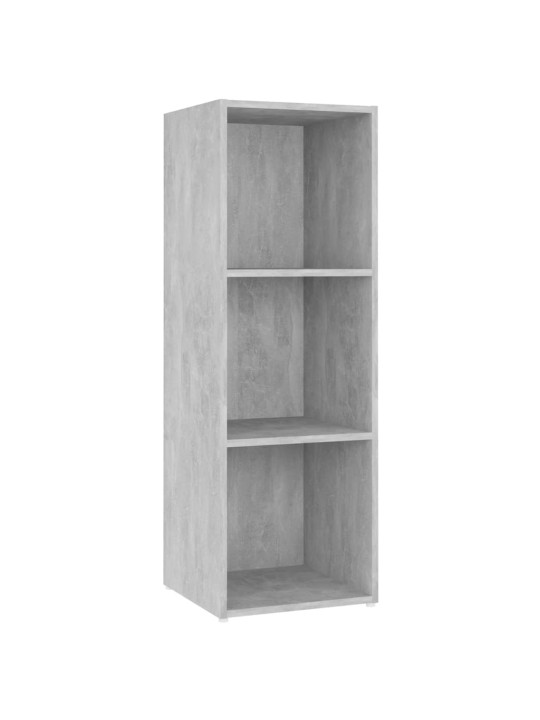 Tv-tasot 4 kpl betoninharmaa 107x35x37 cm lastulevy