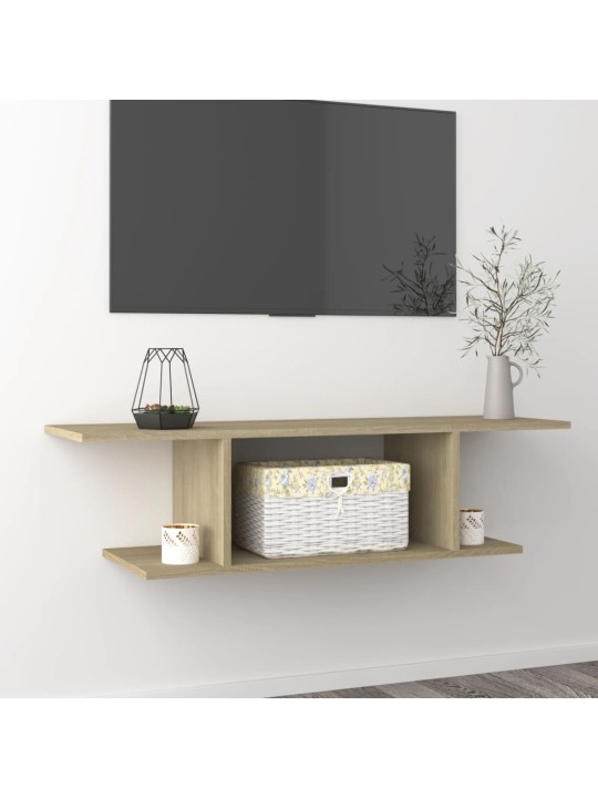 Seinäkiinnitettävä tv-taso sonoma-tammi 103x30x26,5 cm