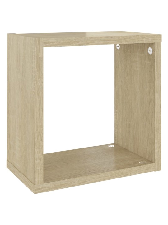Kuutioseinähyllyt 2 kpl sonoma-tammi 26x15x26 cm