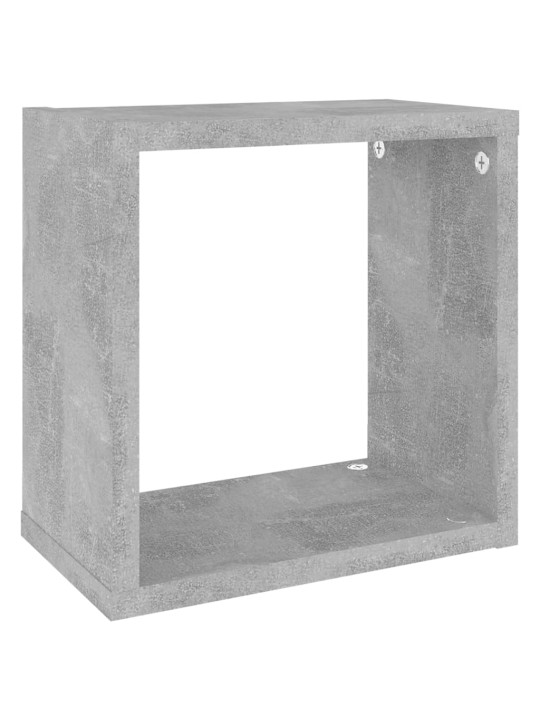 Kuutioseinähyllyt 4 kpl betoninharmaa 26x15x26 cm