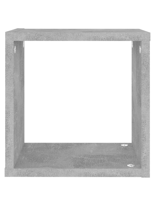 Kuutioseinähyllyt 4 kpl betoninharmaa 26x15x26 cm
