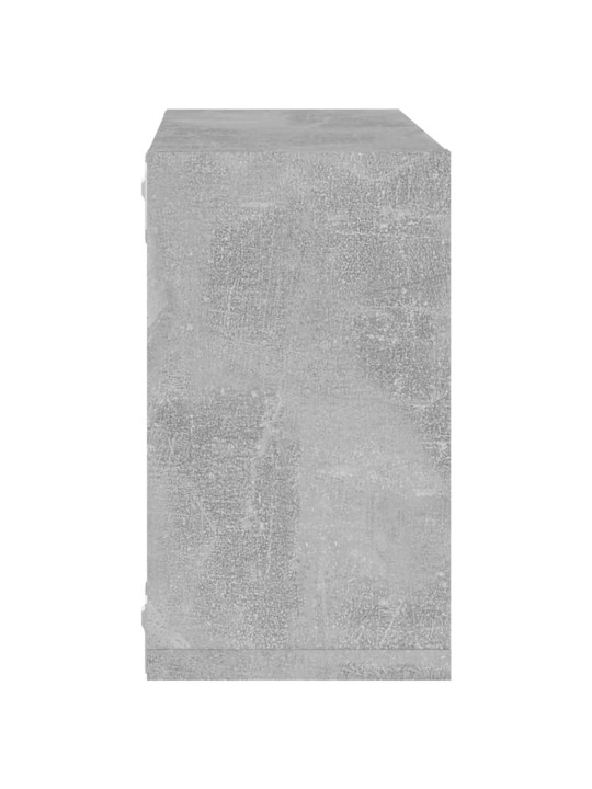 Kuutioseinähyllyt 4 kpl betoninharmaa 26x15x26 cm