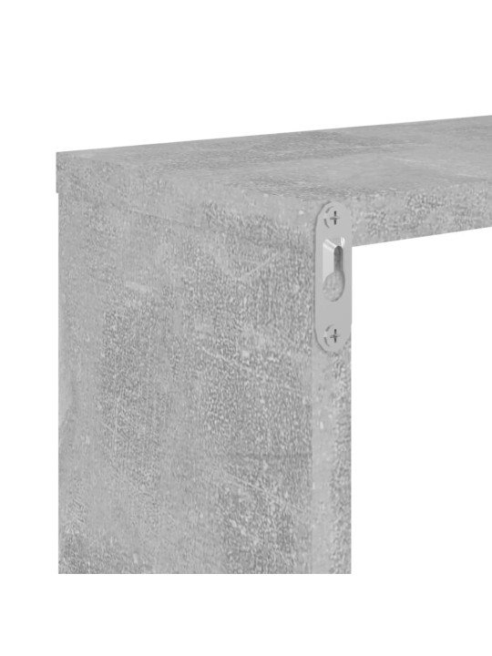Kuutioseinähyllyt 4 kpl betoninharmaa 26x15x26 cm