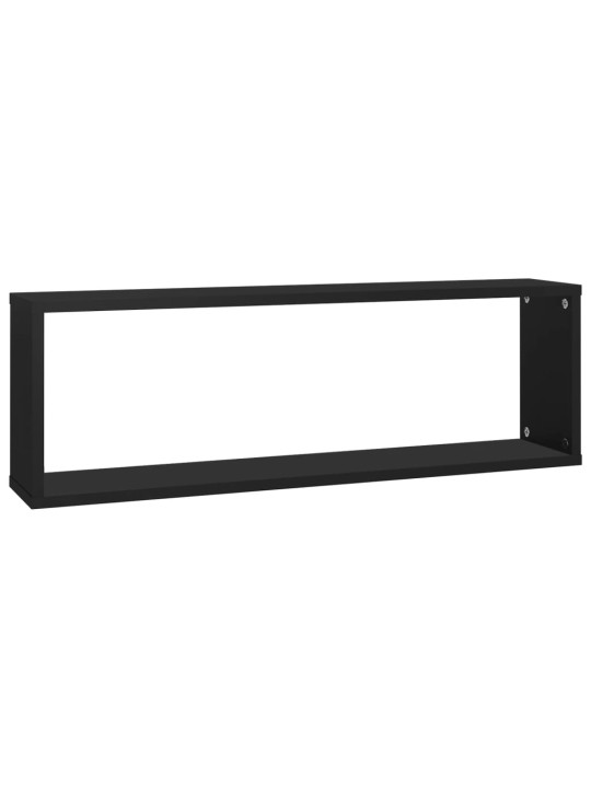 Kuutioseinähyllyt 6 kpl musta 80x15x26,5 cm lastulevy