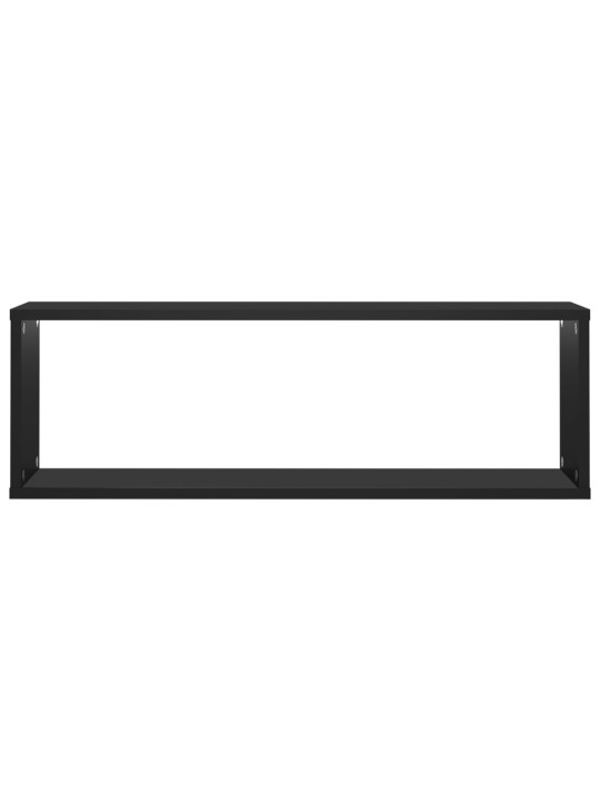 Kuutioseinähyllyt 6 kpl musta 80x15x26,5 cm lastulevy