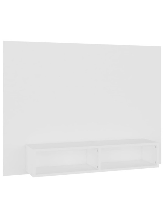 TV-taso seinälle valkoinen 120x23,5x90 cm lastulevy