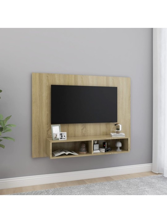 Tv-taso seinälle sonoma-tammi 120x23,5x90 cm tekninen puu