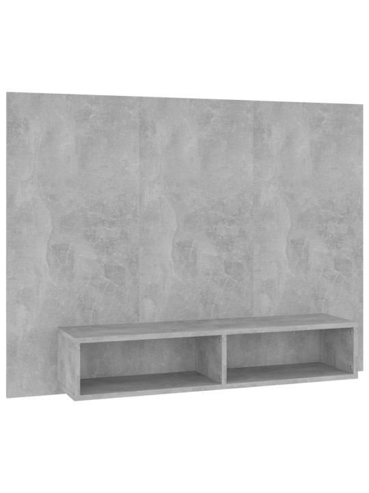 Tv-taso seinälle betoninharmaa 120x23,5x90 cm tekninen puu