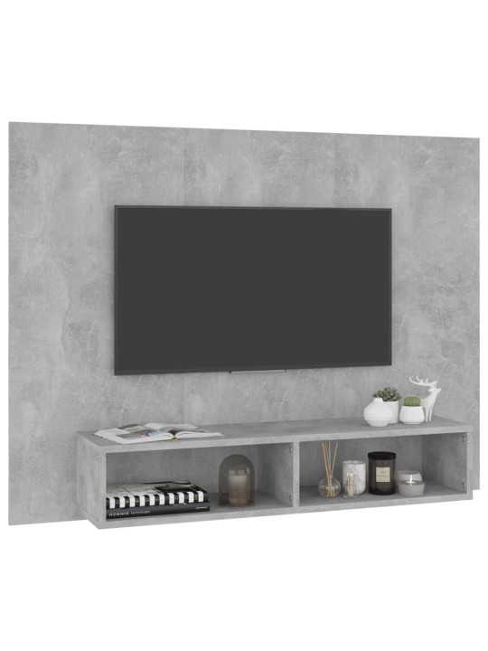Tv-taso seinälle betoninharmaa 120x23,5x90 cm tekninen puu