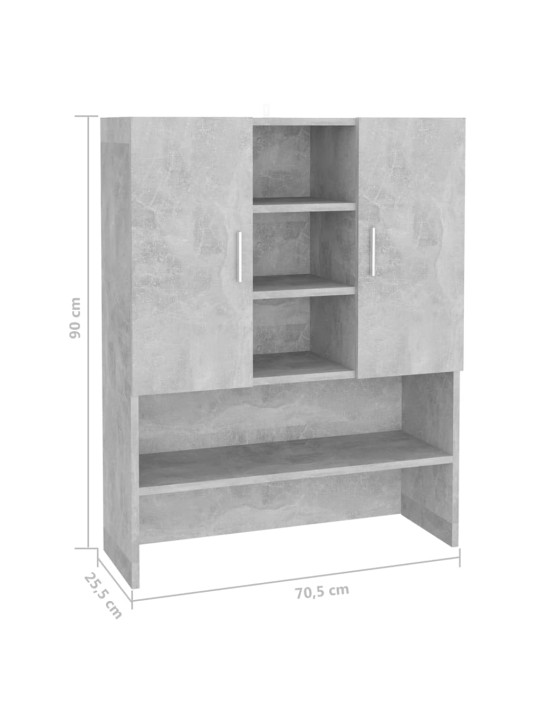 Pesukonekaappi betoninharmaa 70,5x25,5x90 cm