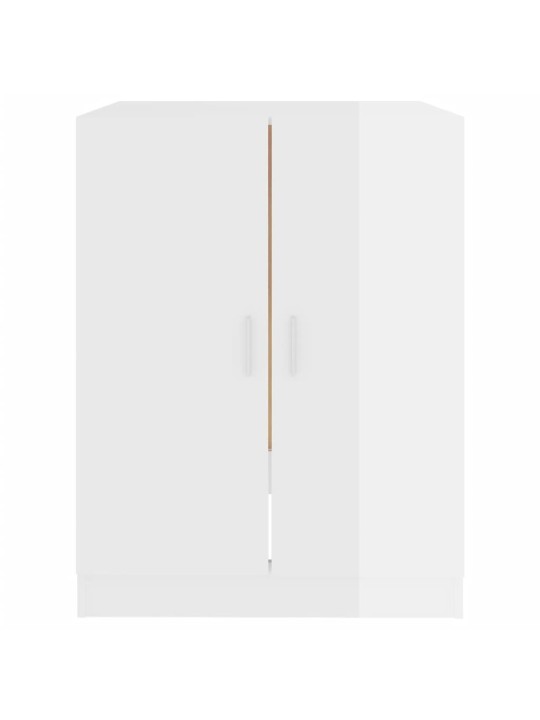 Pesukonekaappi korkeakiilto valkoinen 71x71,5x91,5 cm