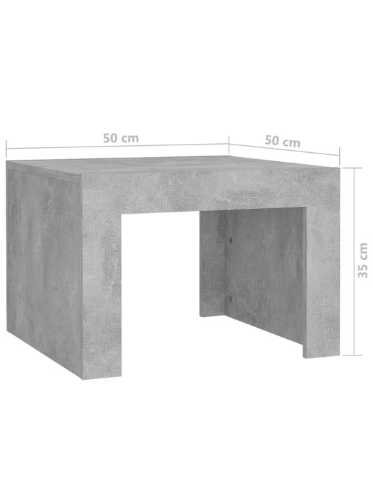 Sohvapöytä betoninharmaa 50x50x35 cm lastulevy