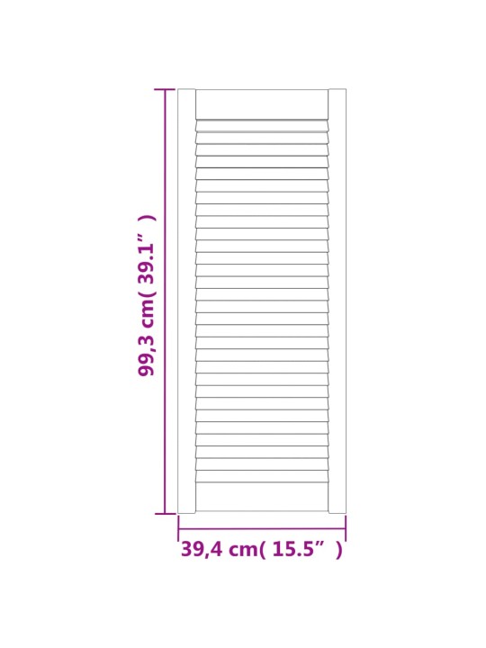 Kaapin ovi säleikkömuotoilu 99,3x39,4 cm täysi mänty