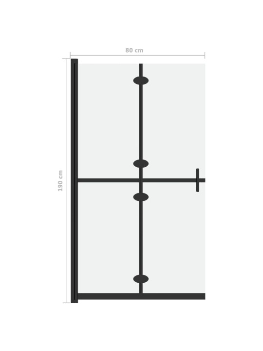 Walk-in suihkuseinä kokoontaittuva ESG-huurrelasi 80x190 cm