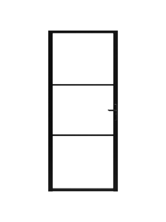 Sisäovi ESG-lasi ja alumiini 102,5x201,5 cm musta