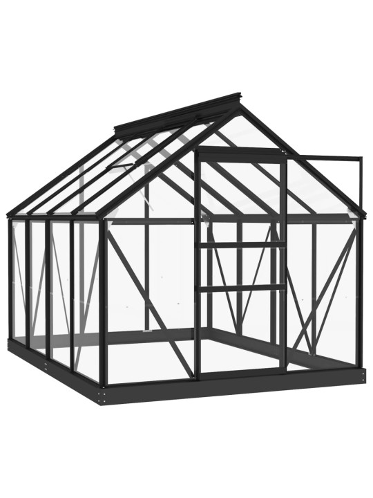 kasvihuoneen vaihtorunko antrasiitti 155x103x191 cm alumiinia