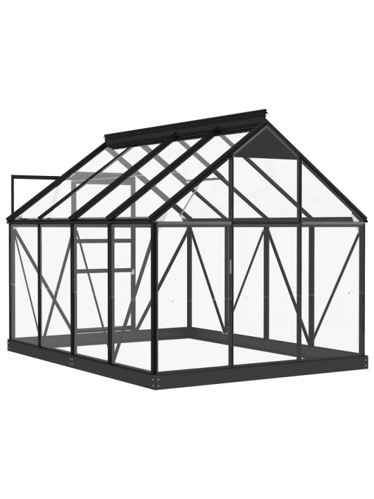 kasvihuoneen vaihtorunko antrasiitti 155x103x191 cm alumiinia