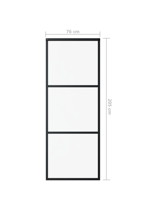 Liukuovi asennustarvikkeilla ESG lasi ja alumiini 76x205 cm