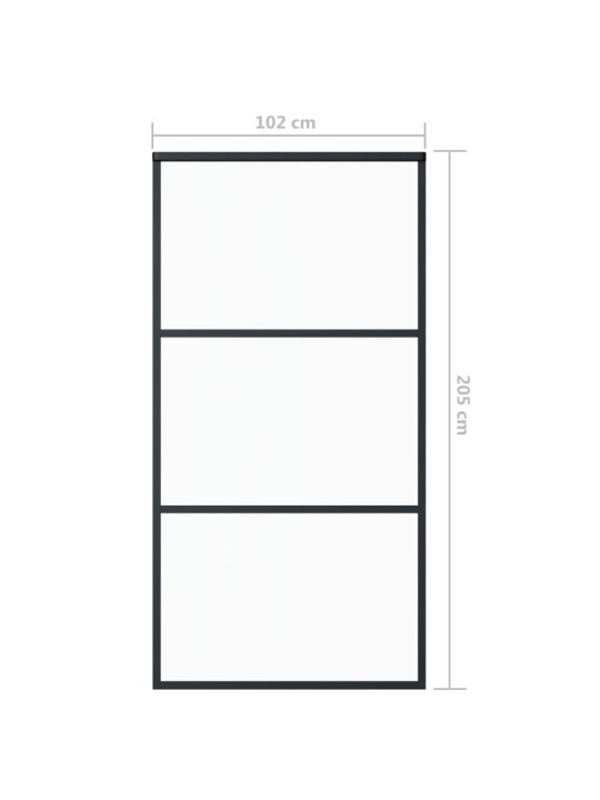 Liukuovi asennustarvikkeilla ESG lasi ja alumiini 102x205 cm