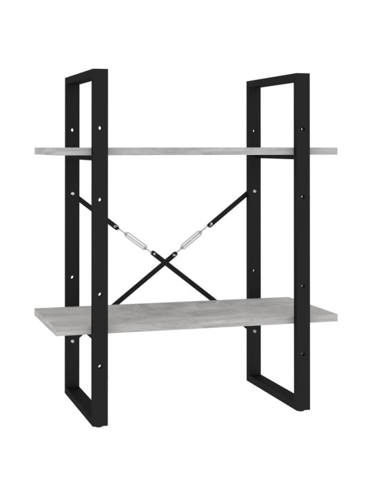 5-tasoinen kirjahylly betoninharmaa 60x30x175 cm tekninen puu