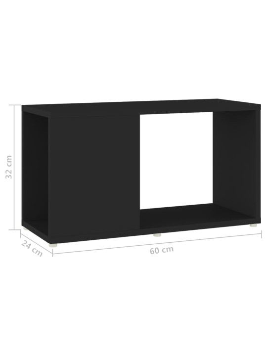 TV-taso musta 60x24x32 cm lastulevy