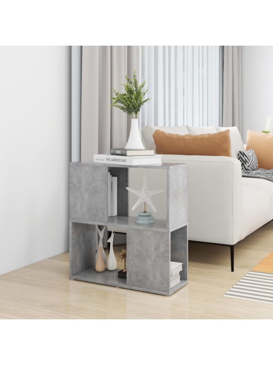 Kirjahylly betoninharmaa 60x24x63 cm lastulevy