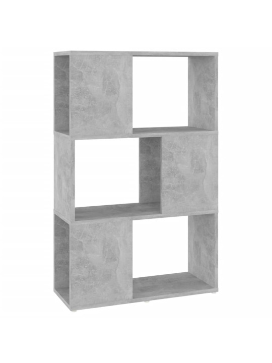 Kirjahylly/tilanjakaja betoninharmaa 60x24x94 cm lastulevy