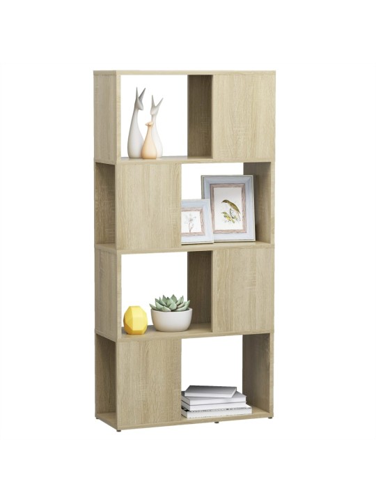 Kirjahylly/tilanjakaja sonoma-tammi 60x24x124,5 cm lastulevy