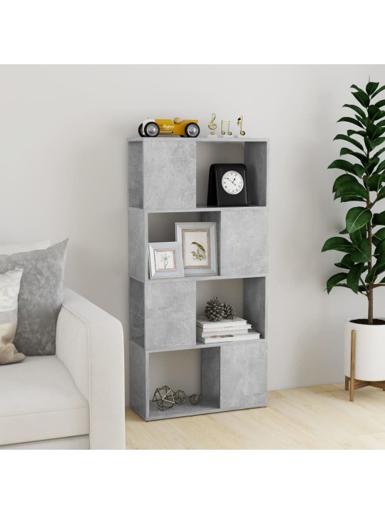 Kirjahylly/tilanjakaja betoninharmaa 60x24x124,5 cm