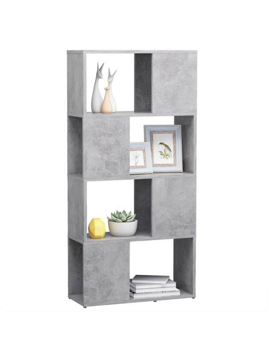Kirjahylly/tilanjakaja betoninharmaa 60x24x124,5 cm