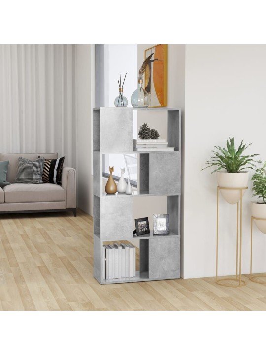 Kirjahylly/tilanjakaja betoninharmaa 60x24x124,5 cm