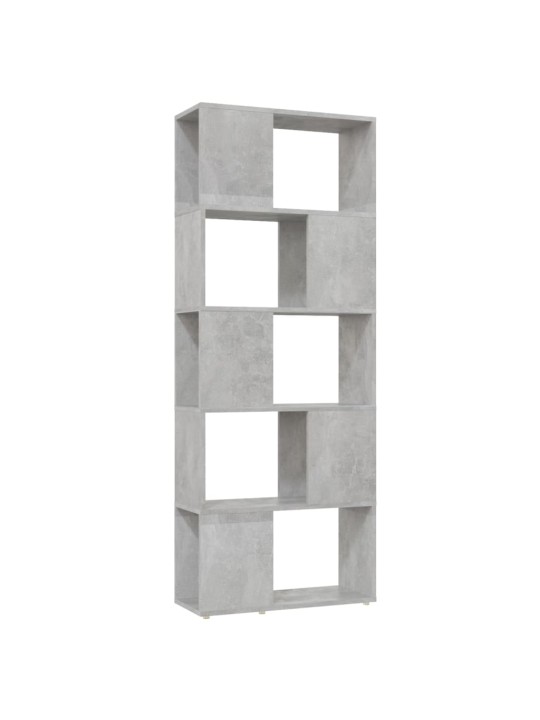 Kirjahylly/tilanjakaja betoninharmaa 60x24x155 cm