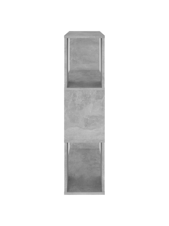 Kirjahylly/tilanjakaja betoninharmaa 80x24x94 cm lastulevy