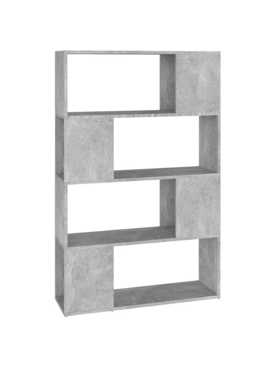 Kirjahylly/tilanjakaja betoninharmaa 80x24x124,5 cm lastulevy