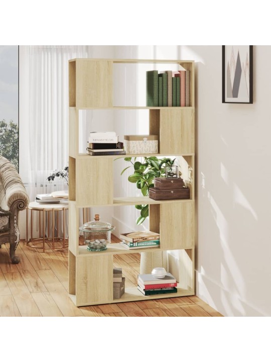 Kirjahylly/tilanjakaja sonoma-tammi 80x24x155 cm lastulevy