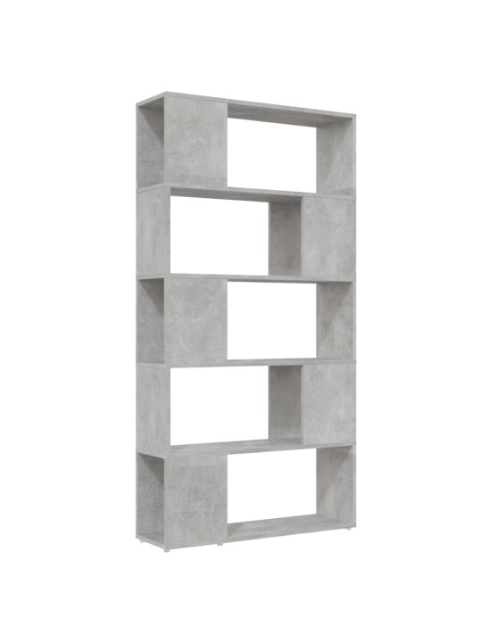 Kirjahylly/tilanjakaja betoninharmaa 80x24x155 cm lastulevy