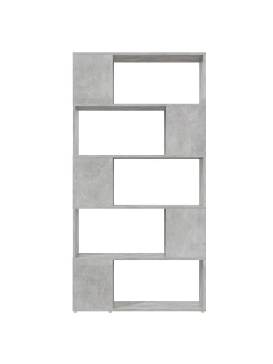 Kirjahylly/tilanjakaja betoninharmaa 80x24x155 cm lastulevy