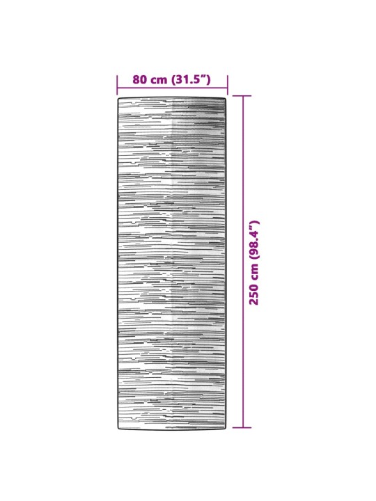 Ulkomatto ruskea 80x250 cm PP