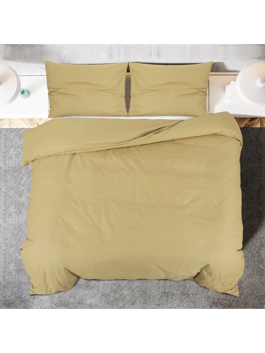 Pussilakanasetti taupe 200x200 cm kevyt mikrokuitu