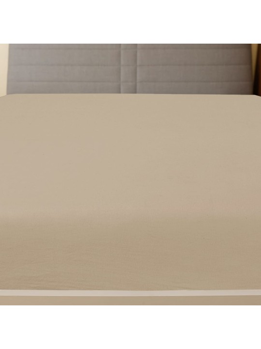 Muotoon ommellut lakanat 2 kpl taupe 90x200 cm puuvilla