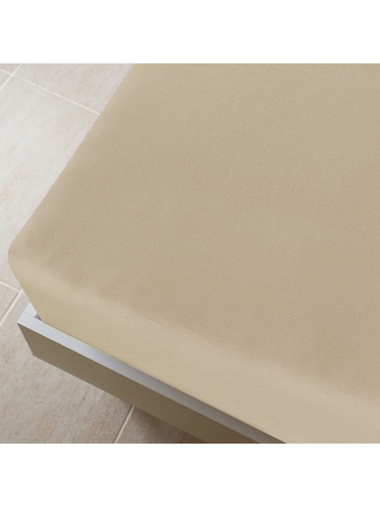 Muotoon ommellut lakanat 2 kpl taupe 90x200 cm puuvilla