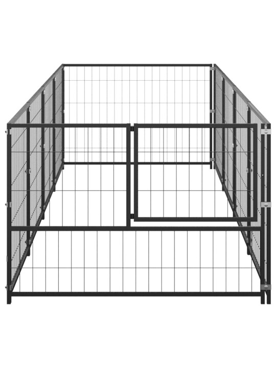 Koiranhäkki musta 4 m² teräs