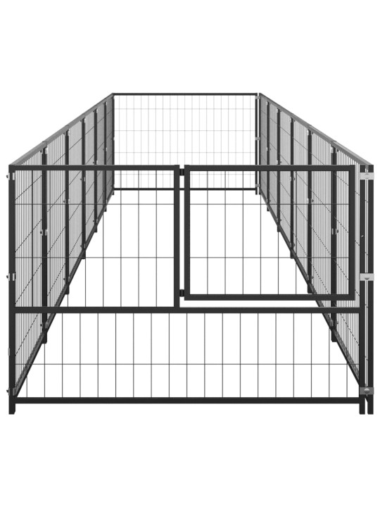 Koiranhäkki musta 6 m² teräs