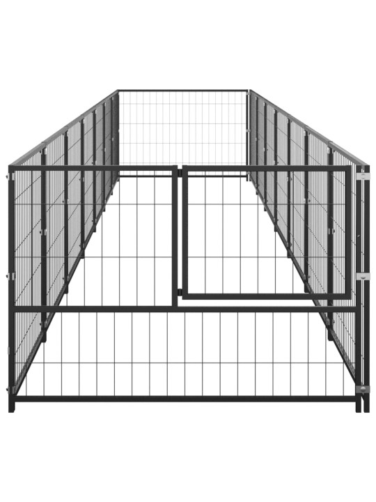 Koiranhäkki musta 7 m² teräs