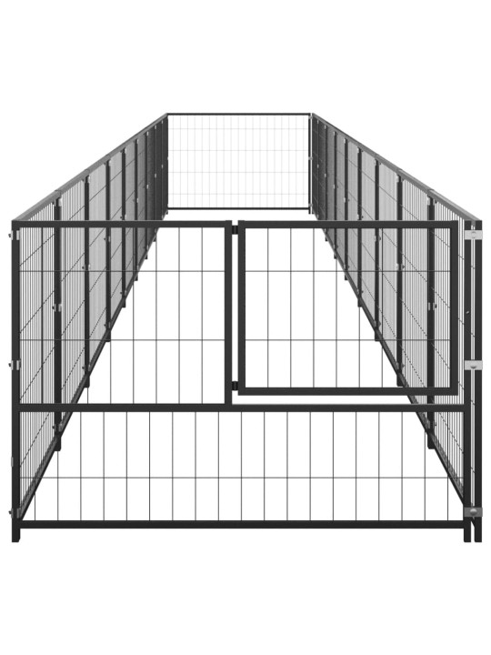 Koiranhäkki musta 9 m² teräs