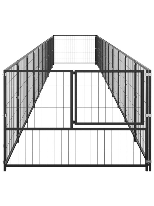 Koiranhäkki musta 10 m² teräs